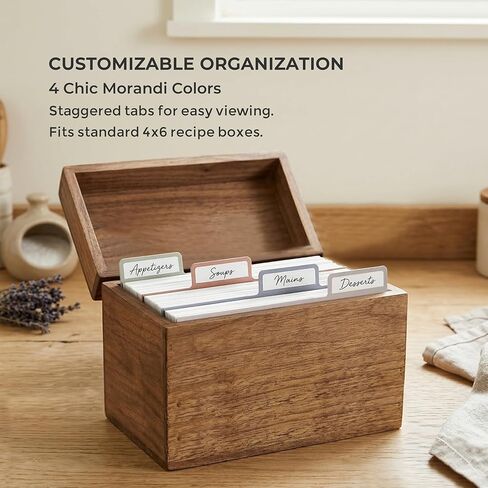 Recipe Cards 4x6 with Dividers Set - 50 Blank Double Sided White Kraft Refills for Recipe Box - 300gsm Thick Foldable Index Cards for Bridal Shower Wedding Housewarming Gift in Saudi Arabia