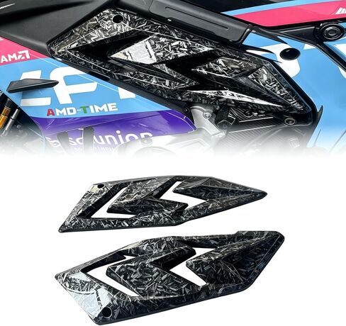 2PCS Black Motorcycle Fairing Engine Cooling Fins Body Protector Panels Compatible with CFMOTO 675SS/675NK 2025,Especially Designed,Directly Installation,Racing Style,CFMOTO 675SS Accessories in Kuwait