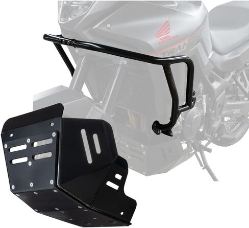 قضبان التصادم Tusk مع مجموعة ألواح انزلاقية Quiet Glide ADV (أسود) متوافقة مع Honda Transalp XL750 2024-2025 in Kuwait