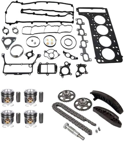 Engine Rebuild Kit with Head Gasket Set Timing Chain Kit and Piston Kit for 2.1L L4 Diesel OM651 Engines Including OM651.960 Used in Sprinter 5T in Kuwait