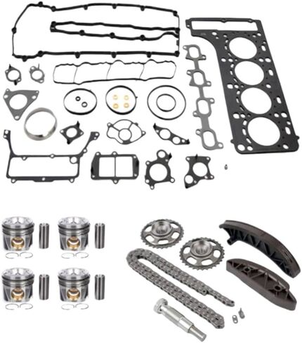 Engine Rebuild Kit with Head Gasket Set Timing Chain Kit and Piston Kit for 2.1L L4 Diesel OM651 Engines Including OM651.960 Used in Sprinter 5T in Kuwait