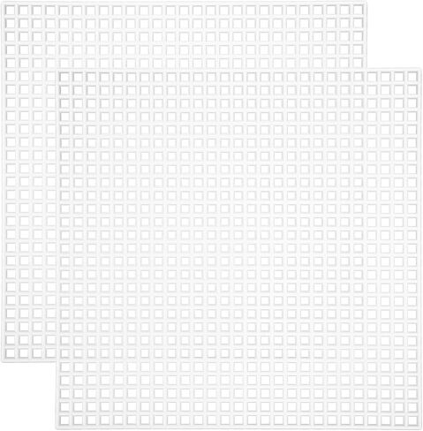 12 Pcs Plastic Mesh Canvas Sheets 10.6x10.6cm 27x27 Holes Cross Stitch Embroidery Needlepoint Craft Supplies for DIY Needlework and Quilting in Kuwait