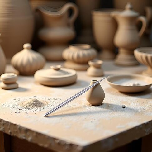 إبرة فضية صياغة عصا الفخار الطين أداة الحفر الفولاذ المقاوم للصدأ DIY أداة التفاصيل الحرفية إبرة غرامة وأدوات السيراميك والفخار in Kuwait