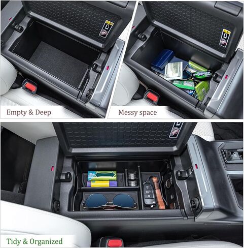 JDMCAR Center Console Organizer Compatible with 2026 Toyota Rav4, Insert ABS Secondary Storage Tray with Non-Slip Silicone Liner for RAV-4 Interior Accessories in Kuwait