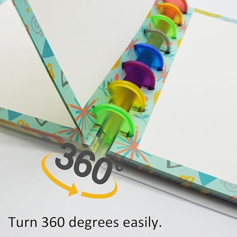 100 قطعة من أقراص الكمبيوتر المحمول Discbound ملحقات مخططة DIY تناسب Tul، Levenger، Arc، Happy Planner، Talia (مختلط شفاف، 1.26 بوصة/32 مم) in Kuwait