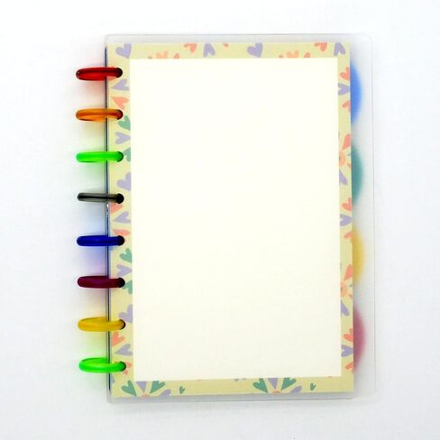 100 قطعة من أقراص الكمبيوتر المحمول Discbound ملحقات مخططة DIY تناسب Tul، Levenger، Arc، Happy Planner، Talia (مختلط شفاف، 1.26 بوصة/32 مم) in Kuwait