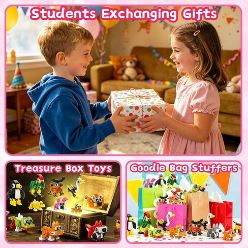 20 Pack Mini Animal Building Blocks Party Favors for Kids 4-8 8-12, 3-in-1 STEM Toys Goodie Bag Stuffers, Classroom Treasure Box Prizes, Birthday Pinata Fillers, Bulk Gifts for Boys Girls in Saudi Arabia