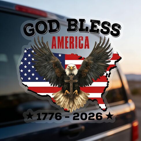 5PCS 250 Anniversary USA Stickers (1776–2026), 250 Anniversary USA Window Decal, USA 250th Anniversary Birthday Patriotic Vinyl Sticker for Car Windows Refrigerator Laptop Truck SUV in Kuwait