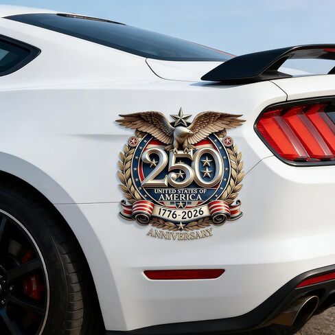 5PCS 250 Anniversary USA Stickers (1776–2026), 250 Anniversary USA Window Decal, USA 250th Anniversary Birthday Patriotic Vinyl Sticker for Car Windows Refrigerator Laptop Truck SUV in Kuwait