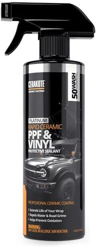 Cerakote Rapid Ceramic PPF & Vinyl Protective Sealant (14 oz.) - Preserve & Protect Vehicle PPF/Vinyl Finishes - Maximum Water Shedding - Quick and Easy to Apply - Elite Gloss & Vibrancy in Saudi Arabia