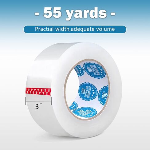 Clear Packing Tape, 2 Inches x 55 Yards, 1.8 Mil Thick, Acrylic Adhesive, 36 Rolls, for Packaging, Carton Sealing, Storage, Moving in Saudi Arabia
