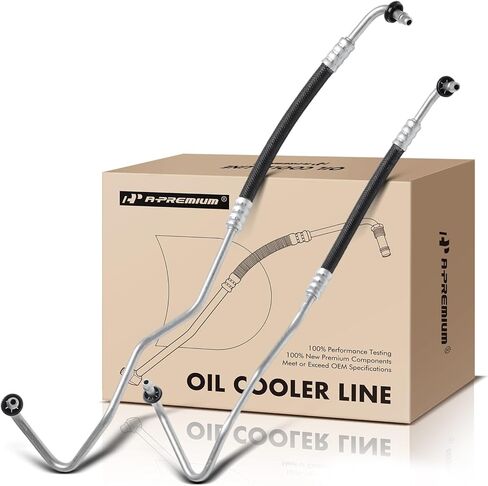 A-Premium Inlet & Outlet Automatic Transmission Oil Cooler Line Hose Assembly Compatible with Jeep Compass 2010-2017, Patriot 2010-2017 & Caliber 2010-2012, Automatic Transmission in Kuwait