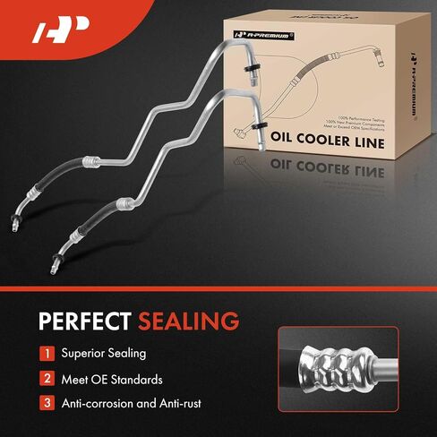 A-Premium Inlet & Outlet Automatic Transmission Oil Cooler Line Hose Assembly Compatible with Jeep Compass 2010-2017, Patriot 2010-2017 & Caliber 2010-2012, Automatic Transmission in Kuwait