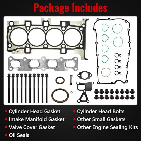 HS55384 HGB1171 مجموعة حشية الرأس مع مسمار لـ J-eep Cherokee Renegade 2.4 2014-2016، لـ Dodge Dart 2.4 L 2014-2016، لـ Chrysler 200 2.4 15-16، لـ Ram ProMaster Fiat 500X 2016 مجموعة حشية الأسطوانة in Kuwait