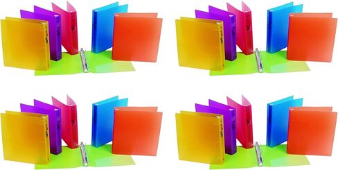 Filexec 3 Ring Binder, 1.5 Inch Capacity, Frosted, Letter Size, 6 Count (Pack of 1) Blueberry, Strawberry, Grape, Lemon, Lime, Tangerine (50160-6493) in Saudi Arabia
