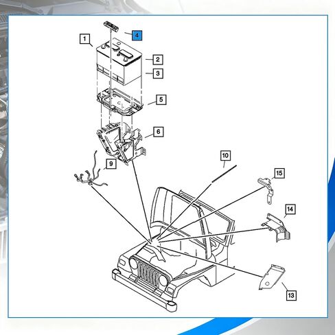00592 مشبك تثبيت البطارية ومجموعة الترباس المتوافقة مع Jeep Wrangler 2005-2006 Grand Cherokee 1999-2004 Liberty 2002-2007 يستبدل 55136959AC in Kuwait