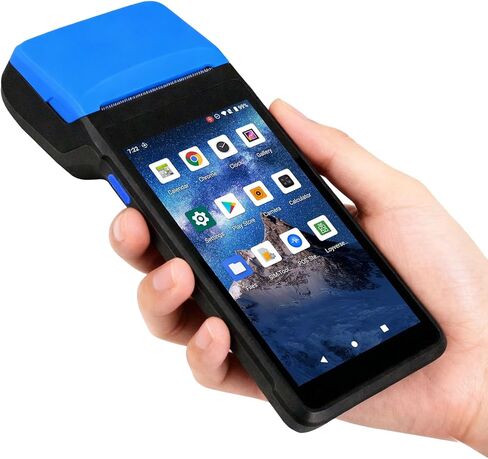 BISOFICE Android 11 PDA Handheld POS Terminal 2D Barcode Scanner Inventory Machine Bluetooth Connect Mobile 5.5" for Warehouse Inventory Logistics Retail POS System (Blue) in Saudi Arabia