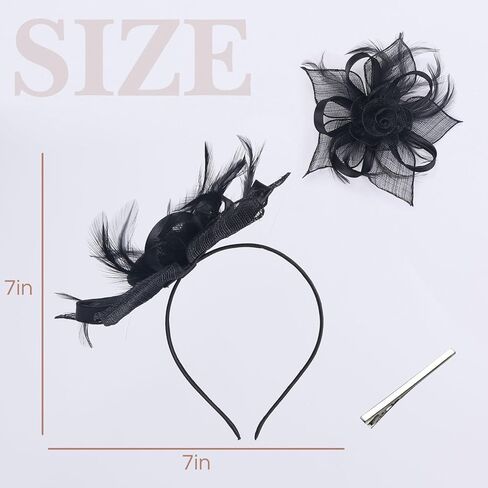 Pretty Jolly Fascinators Hats for Women Tea Party Hat Feather Headwear with Veils for Wedding & Garden Party in Saudi Arabia