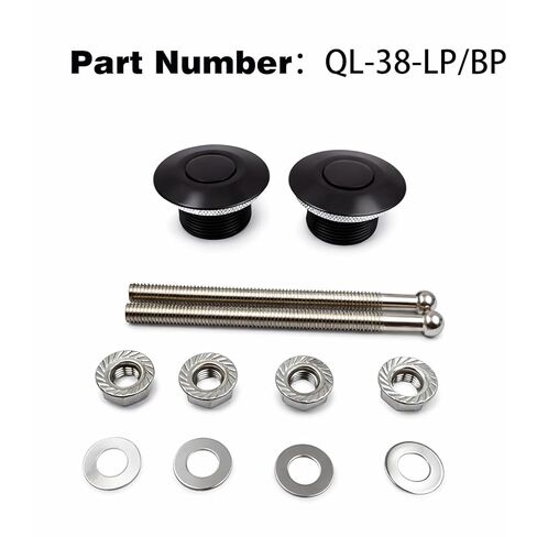 QL-38-LP/BP Universal Quick Latch Hood pins 2 Pack Push Button Quick Release Hood Bonnet pins Lock Clip kit in Saudi Arabia