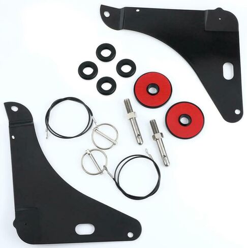 Flush Hood Latch Hood Pin Kit fits for Dodge Challenger Black Escushions 2008-2016 Replacement for 82214260 82214260AB 82214260AC in Kuwait