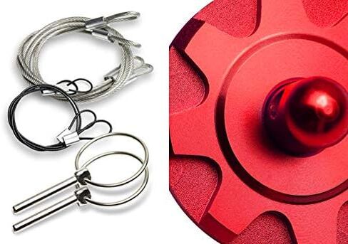 EPARTS Universal Red CNC Aluminum Alloy Auto Car Sporty Hood Pin Lock Decorate Appearance Hood Pin Kit in Saudi Arabia