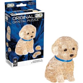 BePuzzled، Poodle، لغز كريستال أصلي ثلاثي الأبعاد، 41 قطعة دعابة للعقل، لغز عرض قابل للتجميع للأطفال والكبار من عمر 12 عامًا فما فوق، مشمش in Kuwait