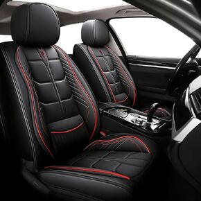 Green orange Leather Car Seat Covers Full Set Universal Fit for Most Cars,SUVs and Sedans, Fit for Jeep Wrangler Seat Covers 2007-2026, Waterproof, 5 Car Seat Protectors, Front and Rear,Black Red in Saudi Arabia