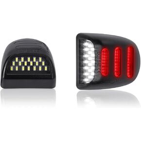 مجموعة مصابيح إضاءة لوحة ترخيص LED بأنبوب نيون أحمر OLED متوافقة مع Ford F-150 F-250 F-350 F-450 F-550 Super Duty Bronco Excursion Expedition Ranger Pickup Truck Explorer in Kuwait
