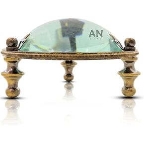 Vintage Brass Desktop Magnifying Glass Map Reader - 4 Inches Antique Brass Magnifying Glass Desk Magnifier/Paperweights, Chart Paper Reader for Home & Office in Saudi Arabia