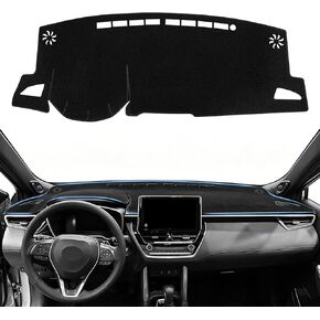 غطاء داش لسيارة Toyota Corolla Cross Accessories 2022-2025 2026 غطاء لوحة القيادة حصيرة ظلة من الشمس لا وهج الأشعة فوق البنفسجية حامي وسادة داخلية غير قابلة للانزلاق (أسود) in Kuwait