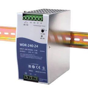 1 قطعة WDR-240-24 24V10A 240 واط مخرج واحد مصدر طاقة السكك الحديدية الصناعية DIN in Kuwait