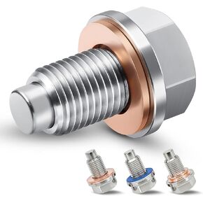 1 قطعة M12x1.25 الفولاذ المقاوم للصدأ المغناطيسي زيت المحرك قابس التصريف صالح تويوتا كورولا 4 عداء كامري هايلاندر بريوس RAV4 سيينا تاكوما فينزا ياريس لكزس نيسان إنفينيتي جون دير 90341-12012 11128-01M00 in Kuwait