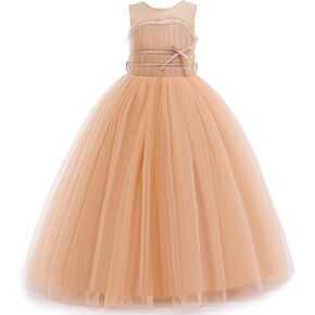 Flower Girls Tulle Wedding Dress A Line Long Formal Pageant Princess Birthday Party Ball Gown Bridesmaid Dresses in Saudi Arabia