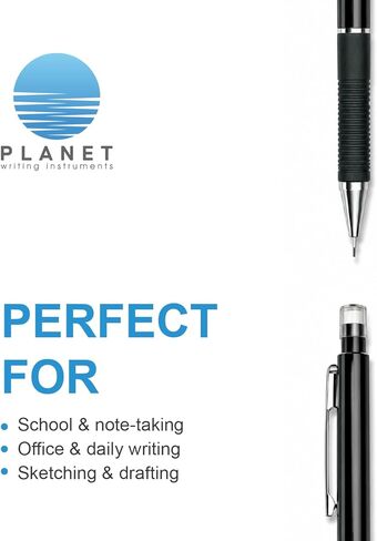 0.7mm Mechanical Pencils, 12 Pack, Smooth Writing Like a Pen, HB Lead, Comfort Grip, Built-In Eraser, Lightweight for School, Office & Drafting, Black. in Saudi Arabia
