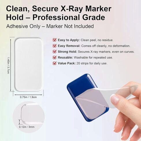 20PCS Double-Sided Adhesive Strips for X-Ray Markers – Strong, Waterproof, Reusable & Traceless（Includes Adhesive Only, Marker Sold Separately） in Saudi Arabia