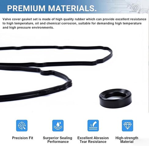 Sorello VS50830R Engine Valve Cover Gasket Set Compatible with Subaru Crosstrek Impreza XV Crosstrek 2.0L, for Forester Legacy Outback 2.5L H4 2013-2019 Gas DOHC Replaces 13270AA190 VS50725 in Kuwait