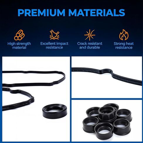 Sorello VS50830R Engine Valve Cover Gasket Set Compatible with Subaru Crosstrek Impreza XV Crosstrek 2.0L, for Forester Legacy Outback 2.5L H4 2013-2019 Gas DOHC Replaces 13270AA190 VS50725 in Kuwait
