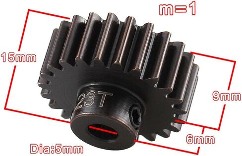 Hot Racing XSG23M01 23T EHD Steel Mod 1 ترس ترس 5 مم in Kuwait