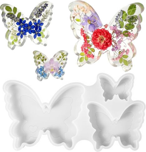 Butterfly Silicone Mold Set, Small Medium Large Butterfly Molds for Resin, Gypsum, Candles, DIY Epoxy Resin Projects in Kuwait
