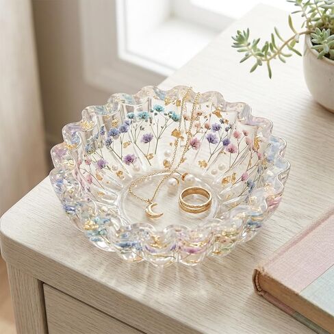 Resin Bowl Mold, 5.24 x 1.65 inches Flower Tray Silicone Molds Epoxy Resin Molds Trinket Container Candle Holder for DIY in Kuwait