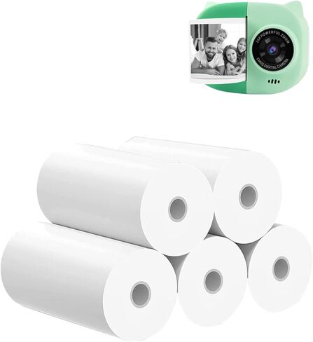 5 Rolls Kids Instant Camera Print Refill Paper for Rongta Z1,UYRUREL Eco-friendly Thermal Printing Paper for Children's Camera,Instant Printing Without Jams. in Kuwait