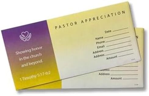 Pastor Appreciation Offering Envelopes for Church | 3" x 6 5/16" in Kuwait