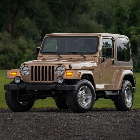 مصابيح LED للزاوية الأمامية متوافقة مع Wrangler TJ 1996-2006 فقط، ضوء إشارة الانعطاف المتسلسل الديناميكي الكهرماني، ضوء تشغيل نهاري أبيض، لون مدخن in Kuwait