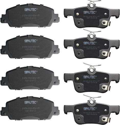 SIPAUTEC-Front and Rear Brake Pad Set 4-Wheel Set Ceramic Disc Brake Pads Replacement For [2018-2025] Honda Accord EX,LX For [2018-2022] EX-L 1.5L in Saudi Arabia