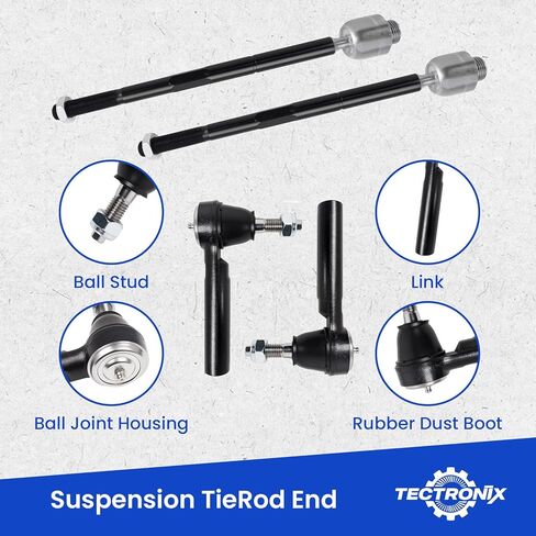طقم أطراف قضيب الربط الأمامي الداخلي/الخارجي مناسب لـ 2007-2014 كاديلاك إسكاليد، ESV، EXT، أمامي مع مجموعة الصدمات المغناطيسية مناسبة لـ 2007-2013 GMC Sierra 1500/Yukon/Yukon XL 1500 in Kuwait