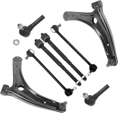 PM Auto Set of 8 Front Lower Control Arm Ball Joint-Inner and Outer Tie Rods Suspension Kit-Sway Bar Link Compatible With 2007-2017 Jeep Compass in Kuwait