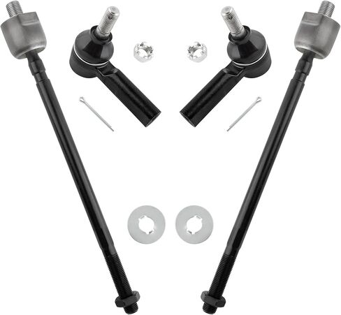 EV189 ES2382 Front Inner & Outer Tie Rod Ends for Chevrolet Nova 1985-1988 Toyota Corolla 1985-1988 w/Power Steering, Pack of 4 in Kuwait