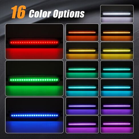 RGB LED Side Marker Lights Compatible with Dodge Charger 2011-2014,Dodge Challenger 2008-2014 Rear Fender Bumper Lamps with RF Remote 16 Colors Strobe Light Somked Lens Pack of 2 in Kuwait