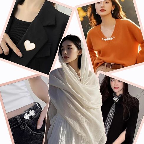 10 Set Pant Waist Tightener, Adjustable Pant Clips Waist Tightener Buttons Pins for Loose Jeans Waist Tightener for Pants Women in Saudi Arabia
