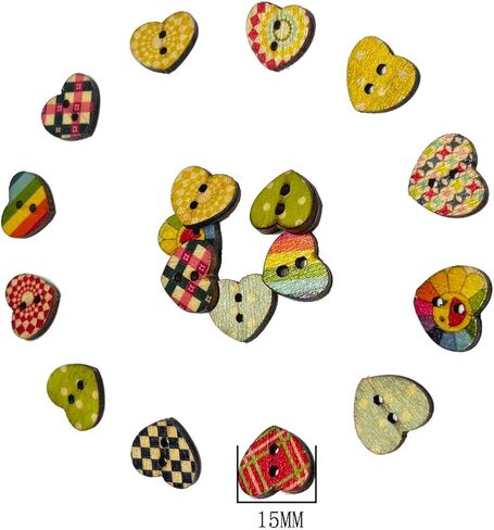 100 Pcs Decorative Sewing Buttons for DIY Crafts | Sewing, Clothing Embellishment, Craft Projects & Home Decor Accessories in Saudi Arabia